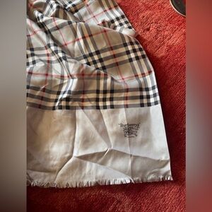 Burberry Scarf Silk Fabric.